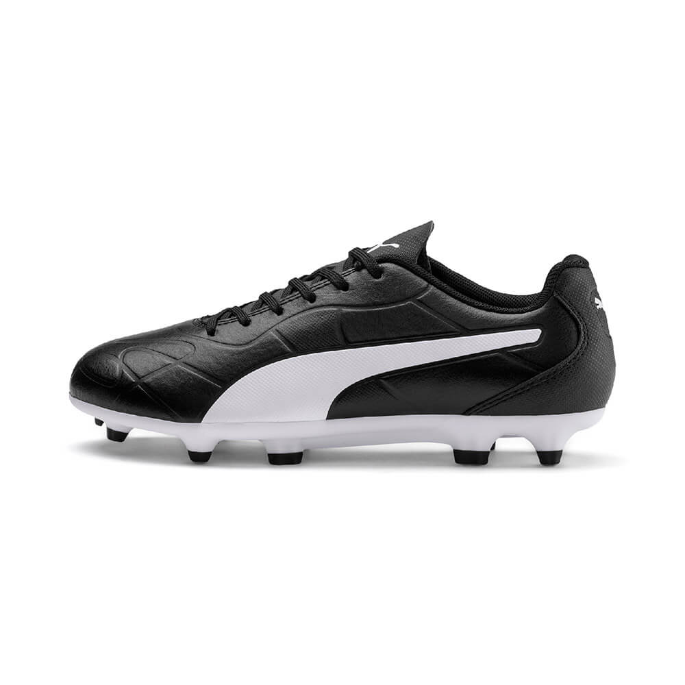 Puma Monarch Fg Junior Football Boots Black/White | The AFL Store