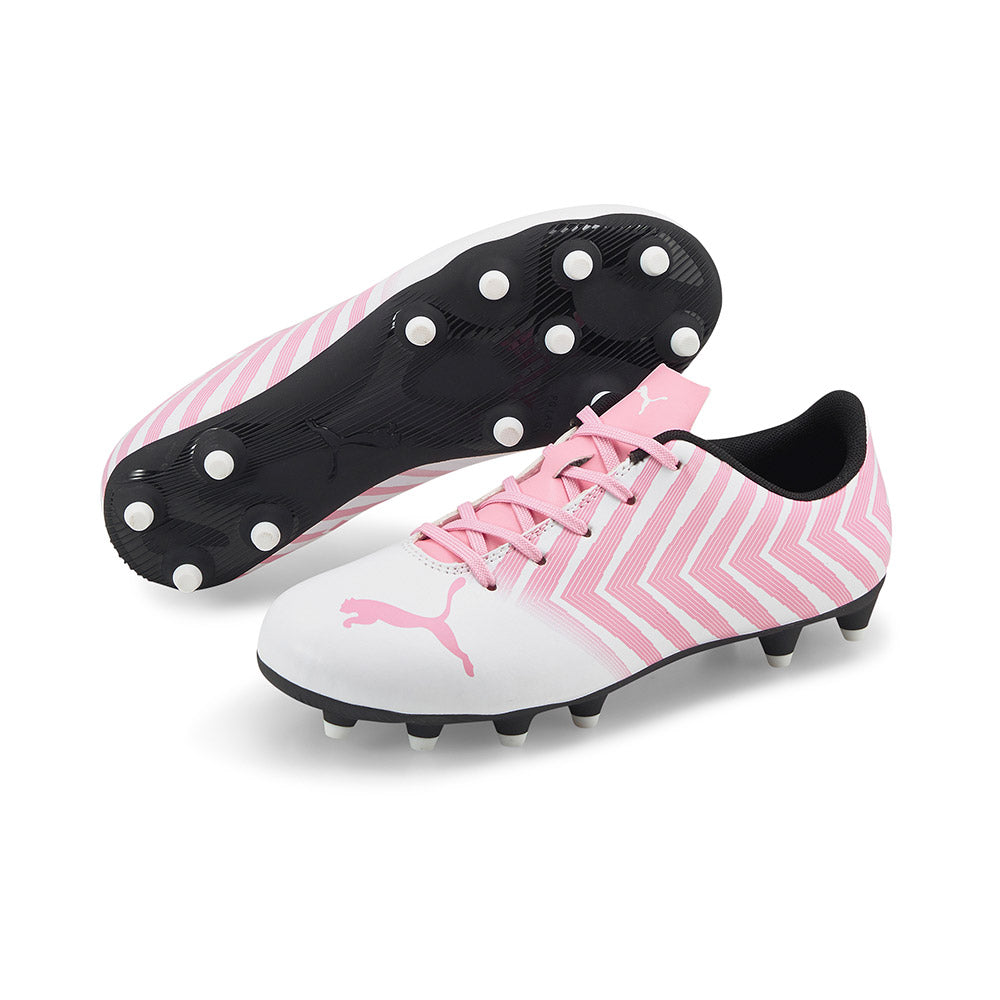 Puma Tacto Fg Junior Football Boots White/Pink