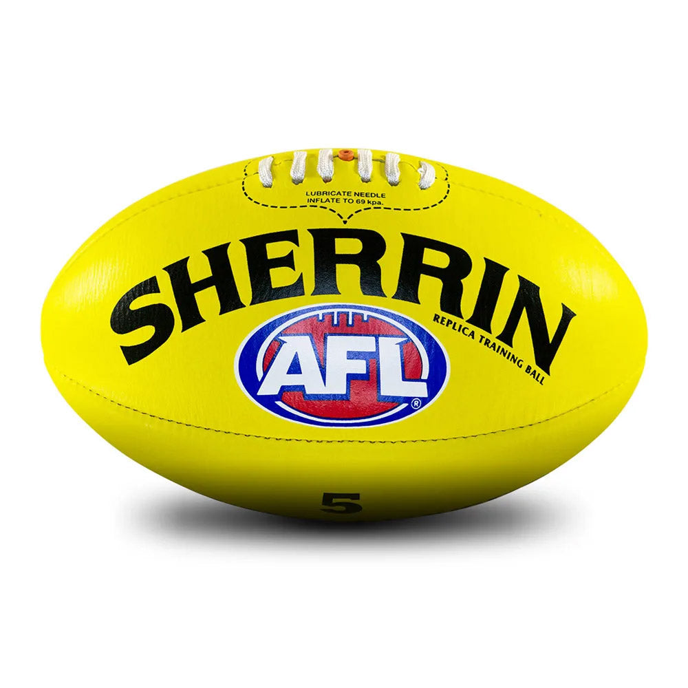 Sherrin Leather AFL Replica Mcdonalds Size 4 Yellow Training Ball