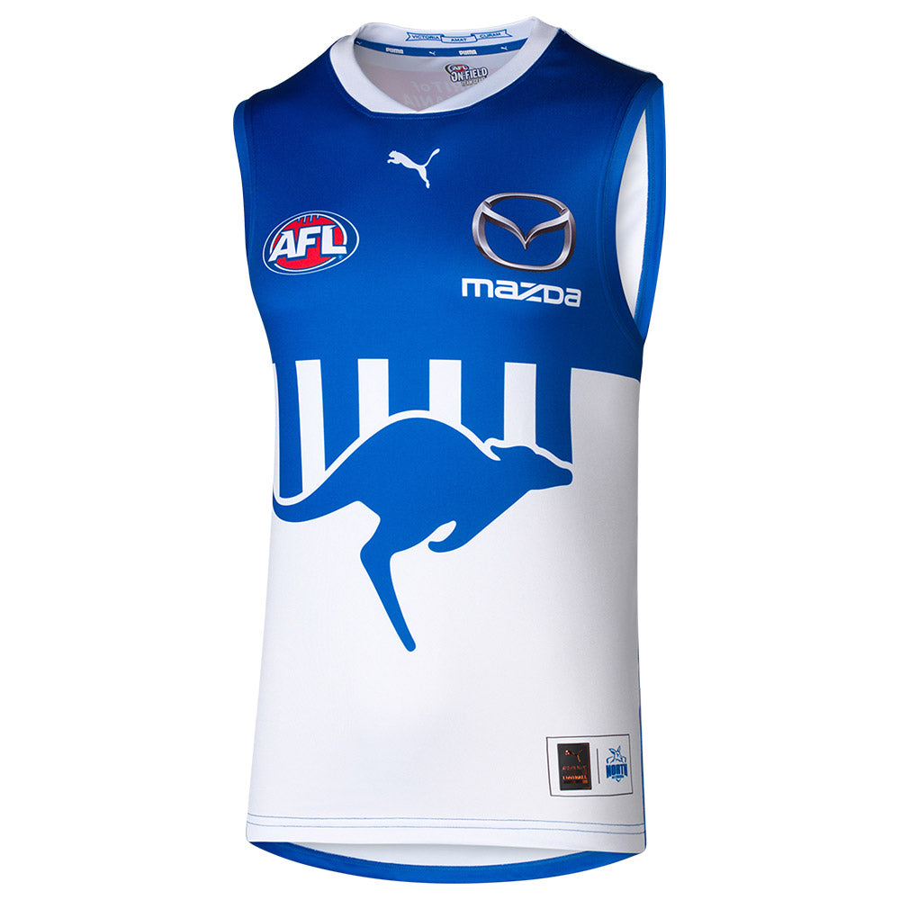 North Melbourne 2025 Bounding Roo Away Guernsey - Main Image