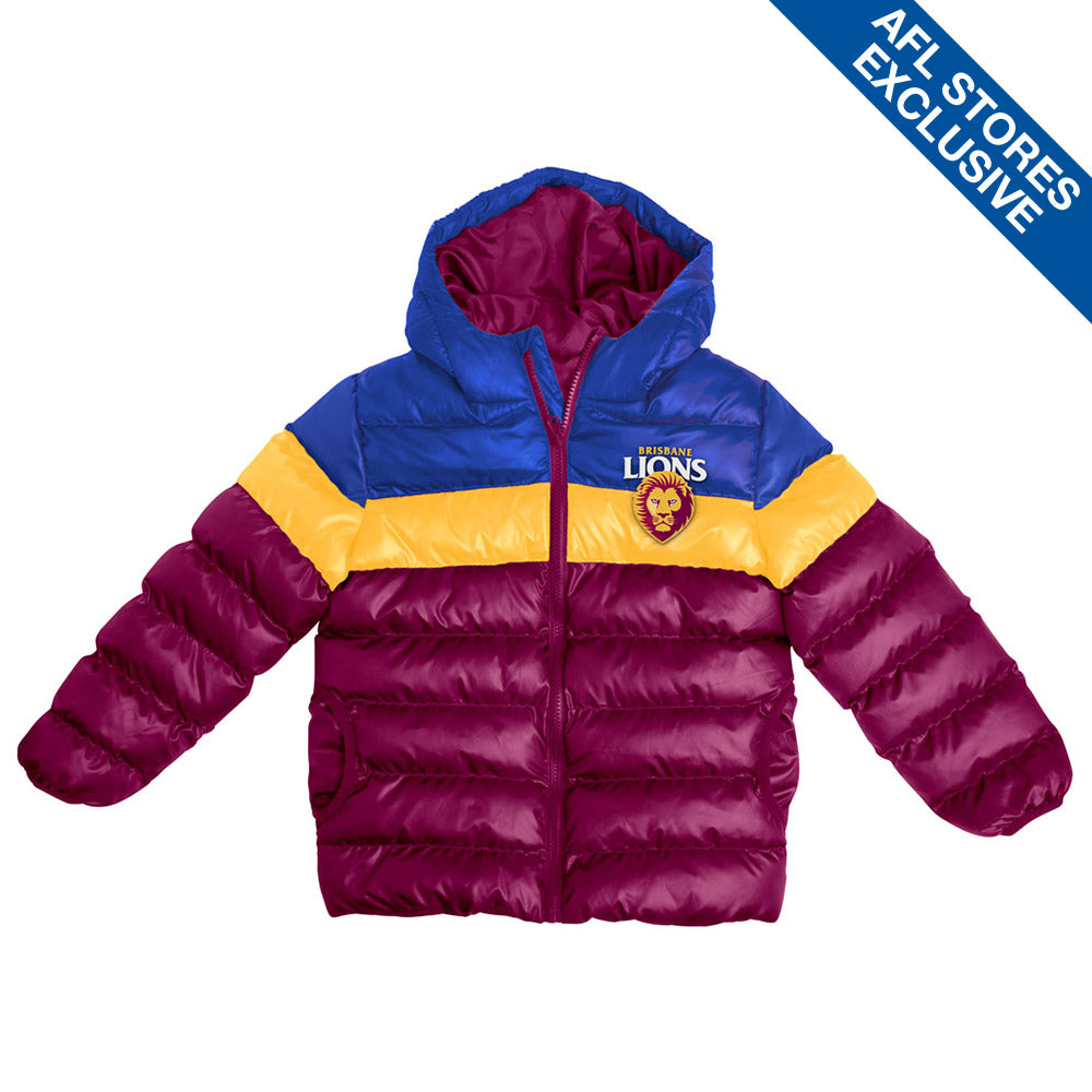 Brisbane Lions Youth Puffer Jacket