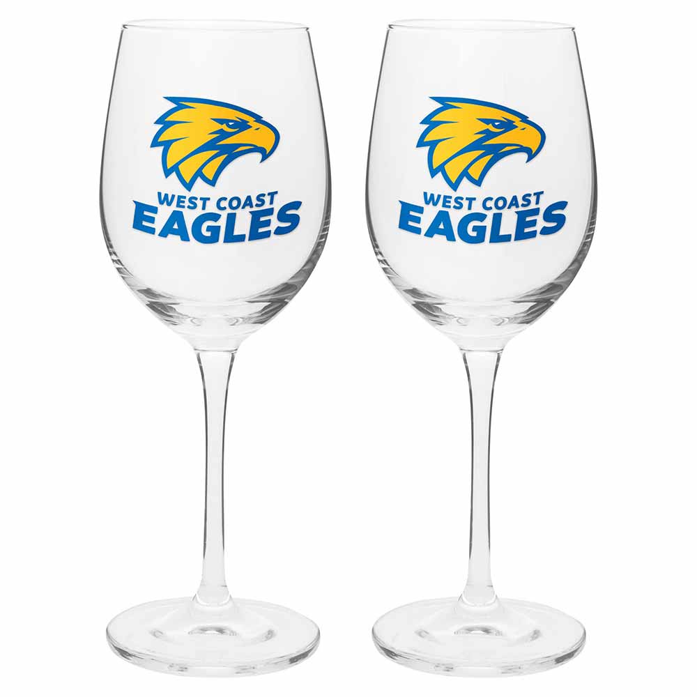 West Coast Eagles Set Of 2 Wine Glasses – The AFL Store