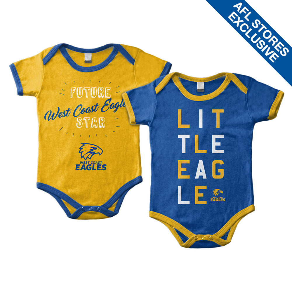 West Coast Eagles Set Of Infant Grow Suits - Main Image