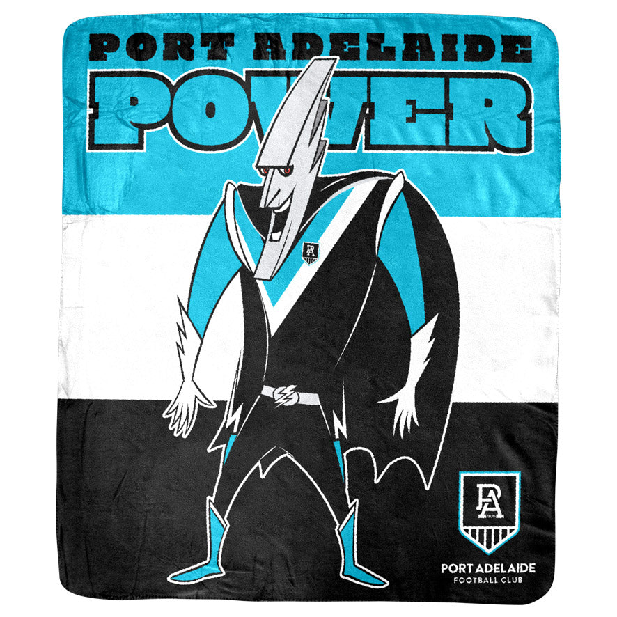 Port Adelaide Retro Mascot Coral Fleece Throw Rug – The AFL Store