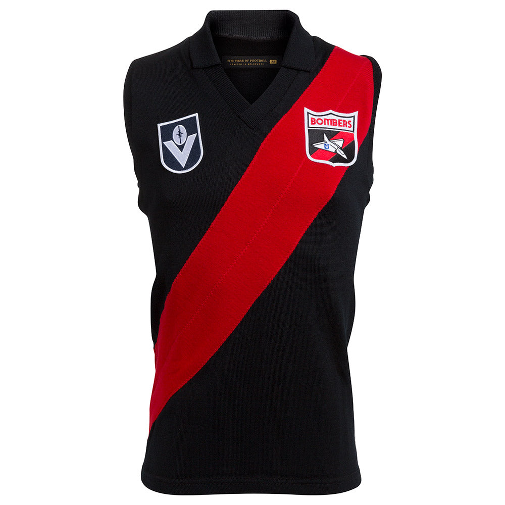 Essendon Mens Wool Sleeveless Vintage Jumper