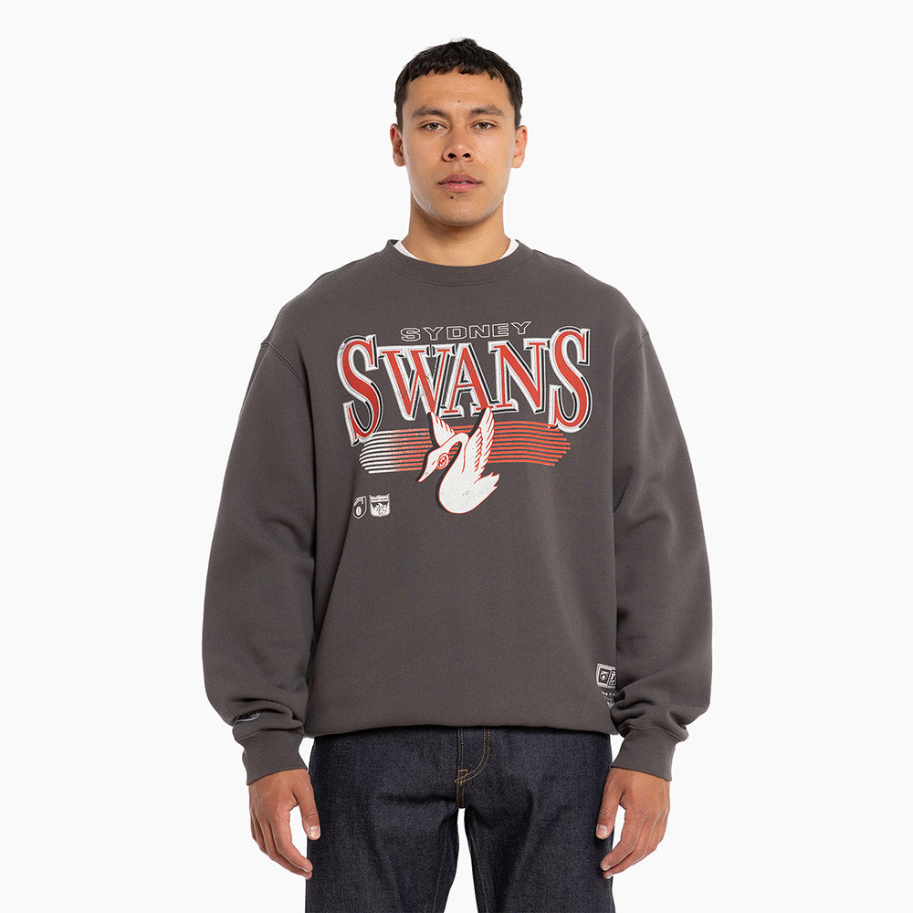 Sydney Swans Mitchell Ness Adults Underscore Crew Neck Sweater