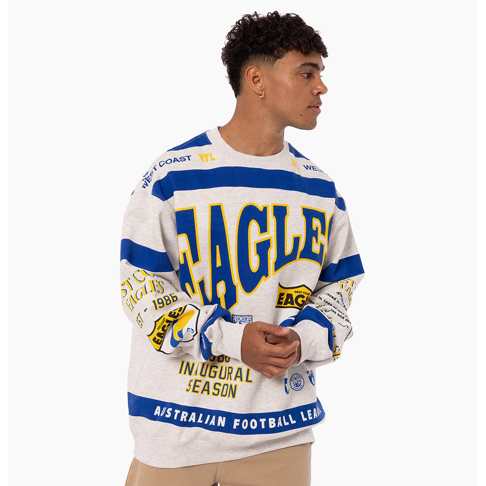 West Coast Eagles Mitchell & Ness Team Crew Fleece – The AFL Store