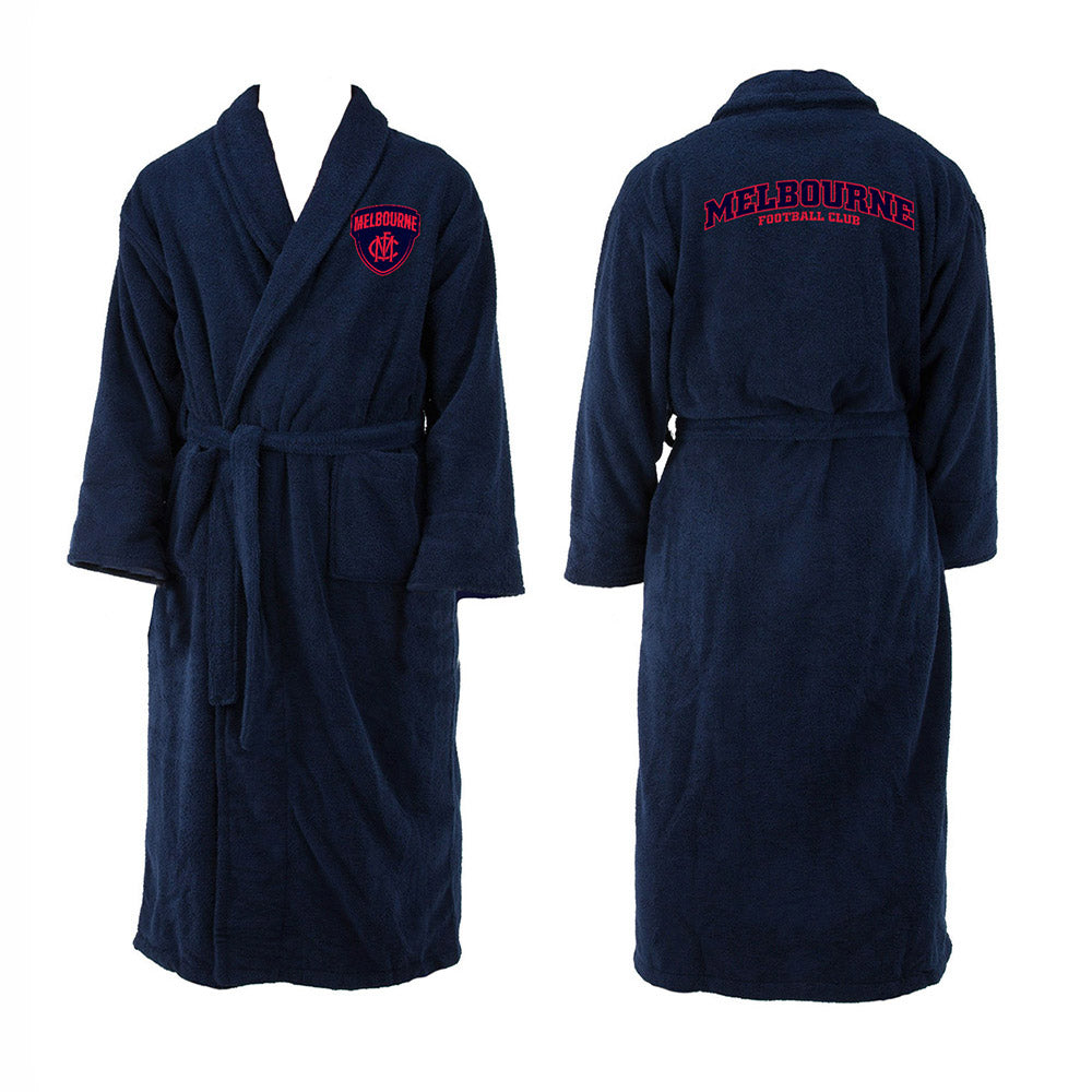 Melbourne Demons Mens Team Long Sleeve Bathrobe The AFL Store