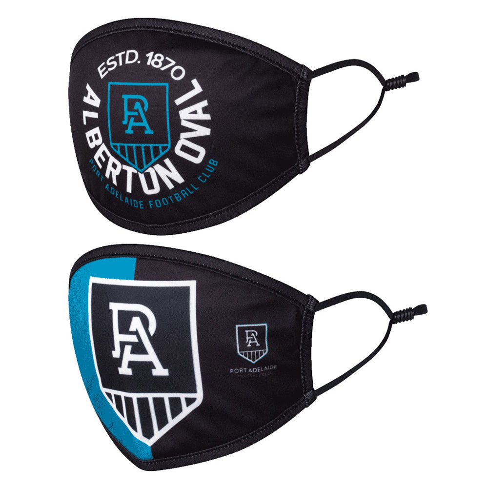 Port Adelaide Set Of 2 Face Masks The AFL Store