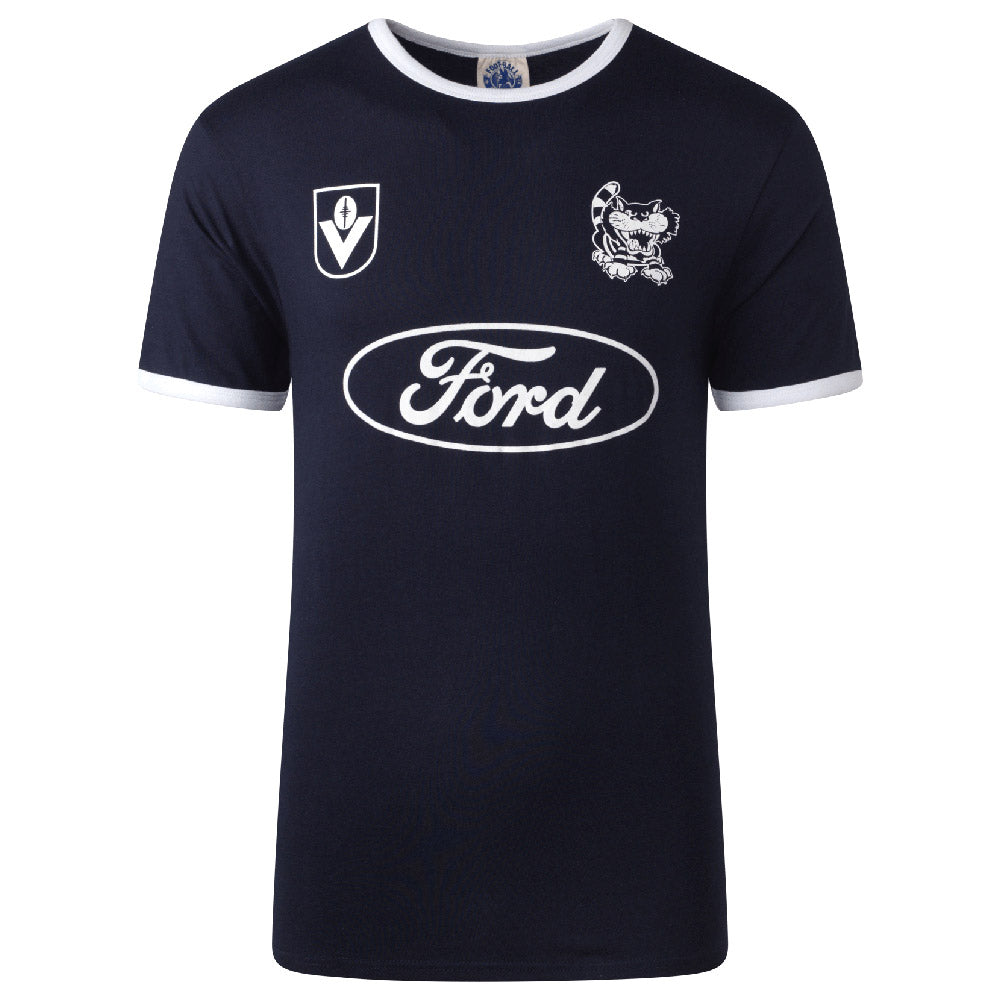 Geelong Mens Navy Throwback Tee The AFL Store