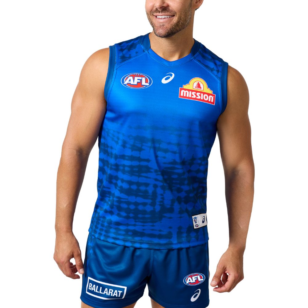 Maillot D'entraînement Western Bulldogs AFL - Issue Joueur - Taille XL - Diadora - Occasion
