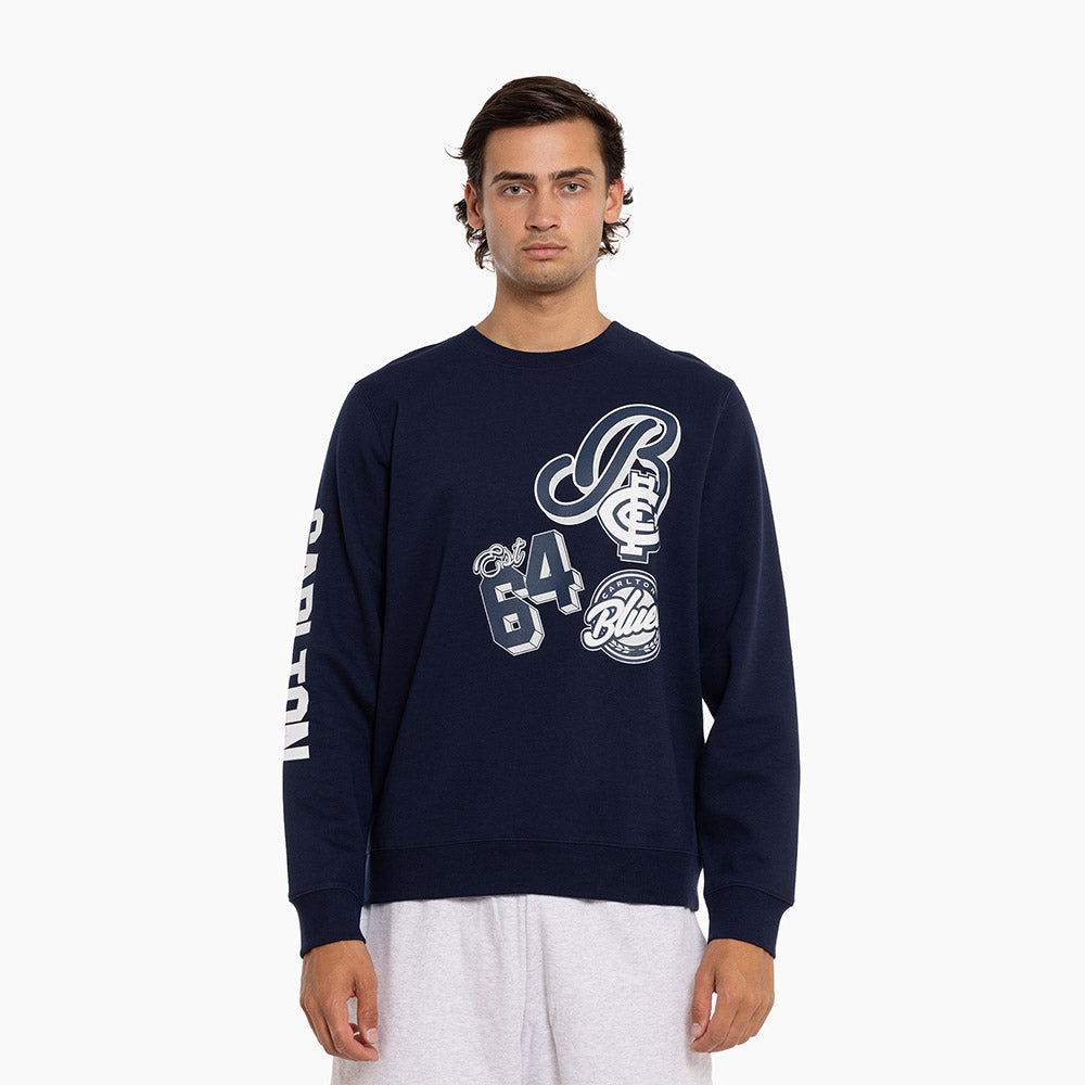 Carlton Mens Patchwork Crew Sweater – The AFL Store
