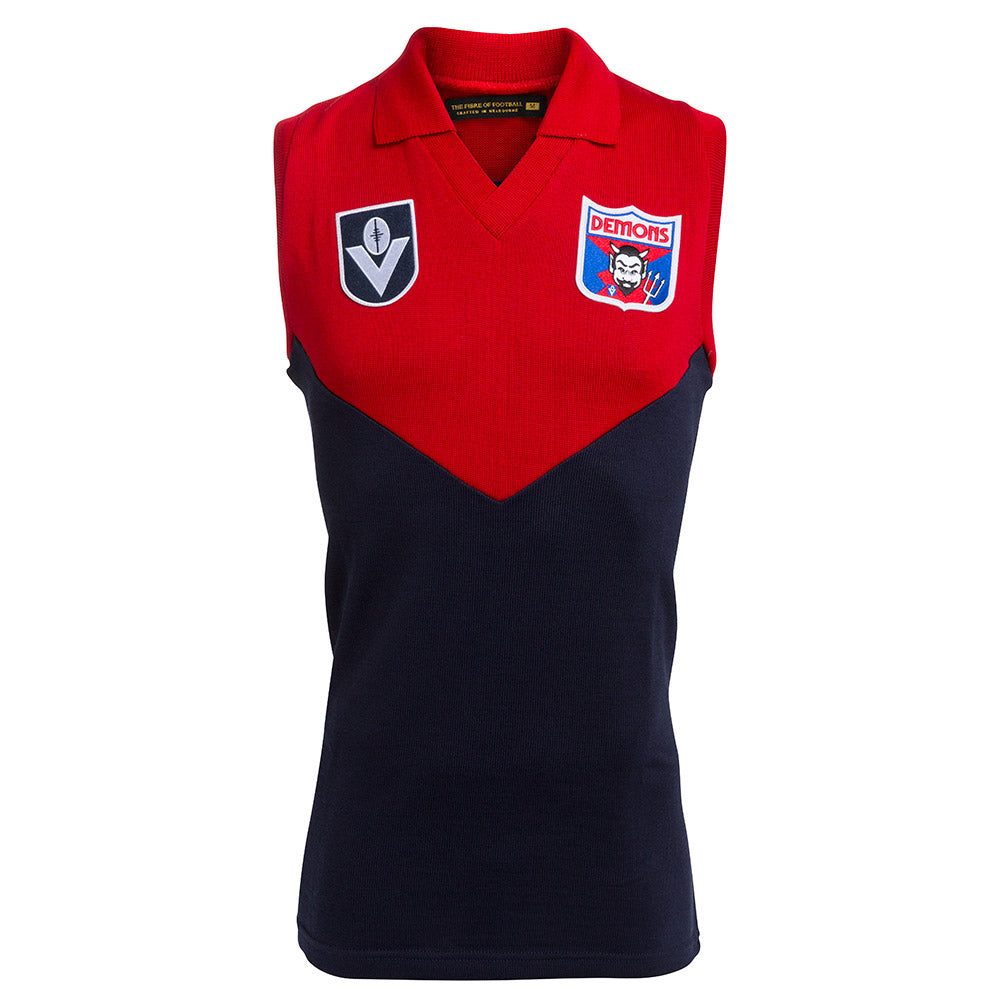 Melbourne Demons Mens Wool Sleeveless Vintage Jumper The AFL Store