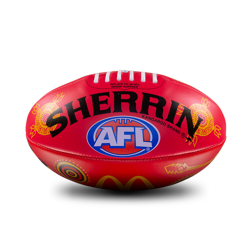 Sherrin AFL Indigenous Super Soft Touch Football - Red - Size 3 – The ...