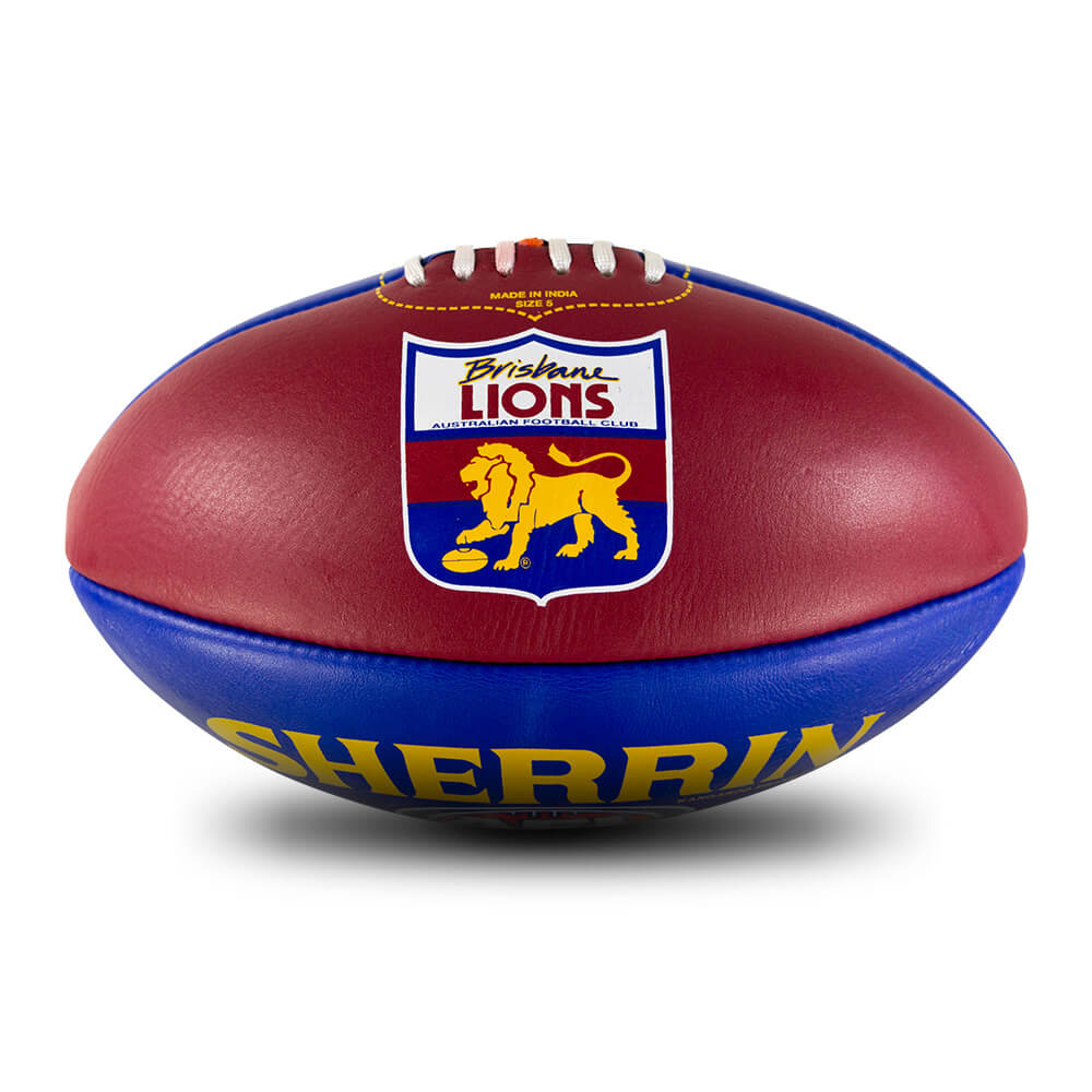 Brisbane Lions Leather Football Size 5 The AFL Store