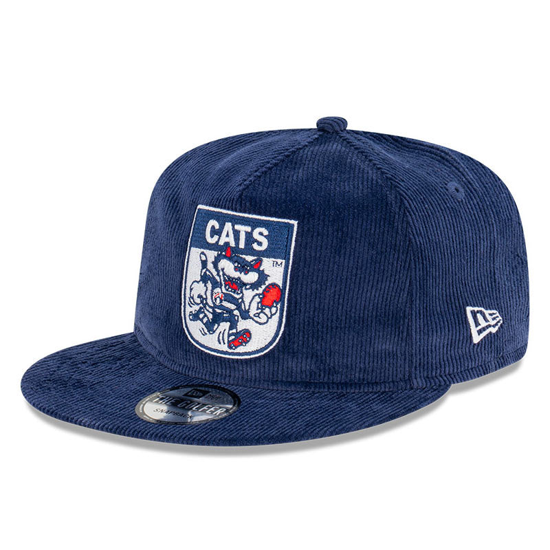 Geelong New Era Mascot Corduroy Golfer Cap The AFL Store