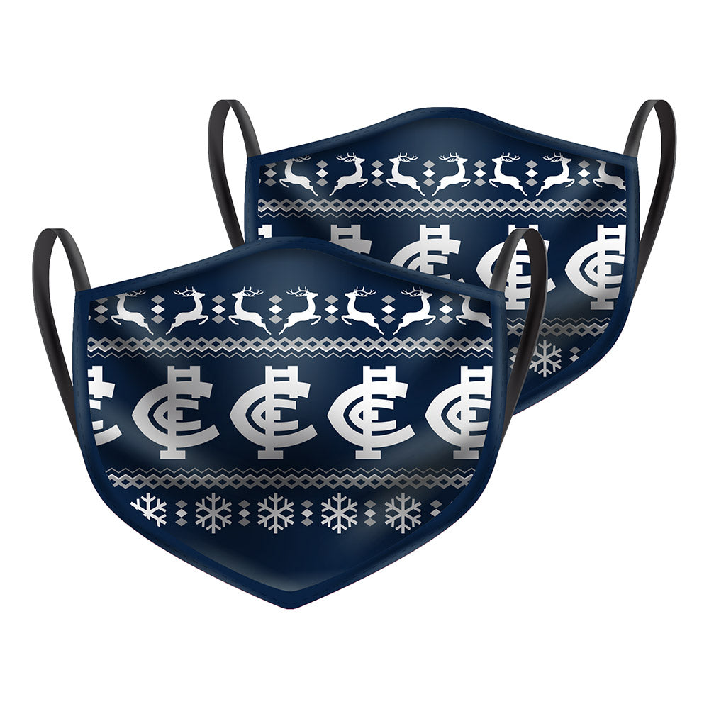 Carlton Set Of 2 Ugly Face Masks The AFL Store