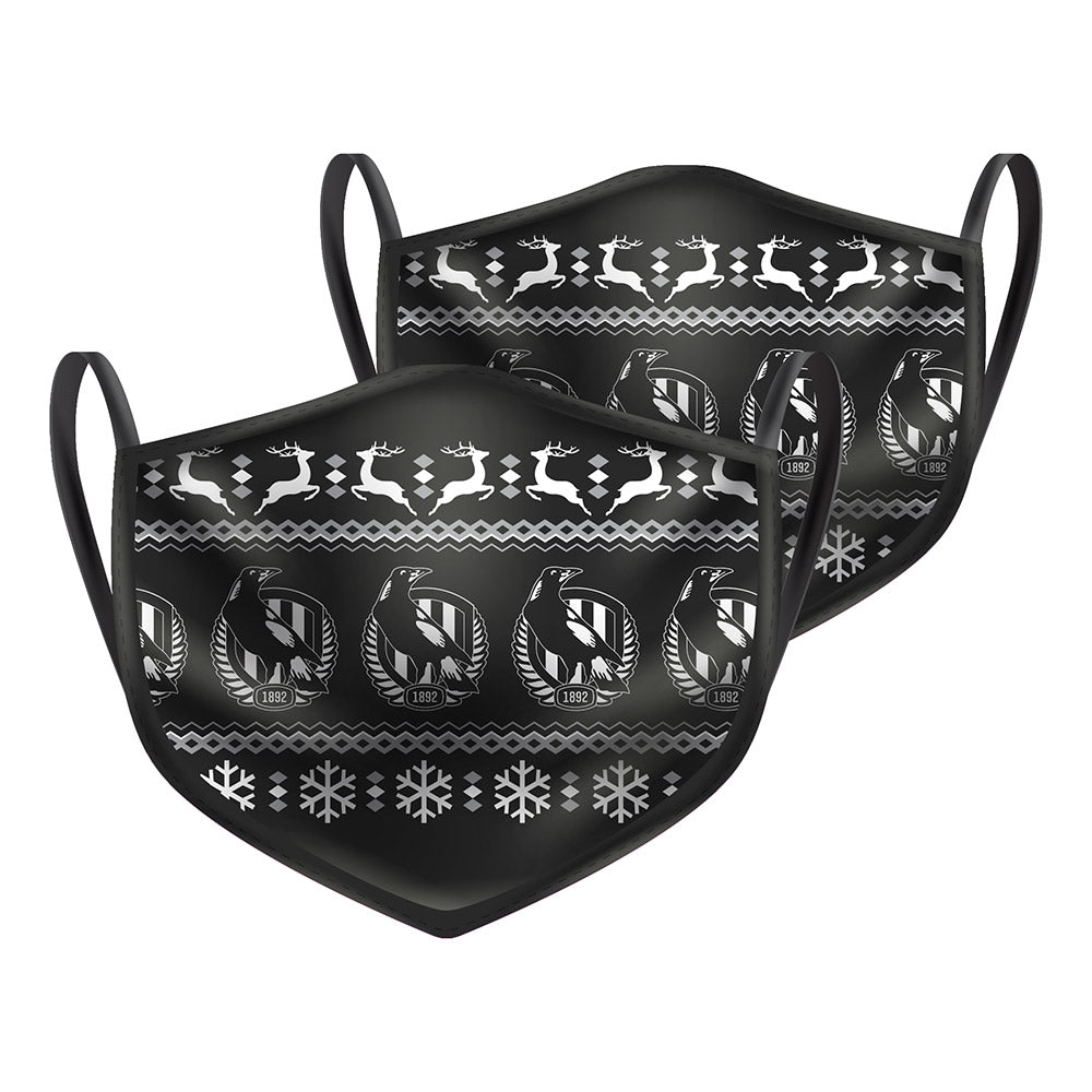 Collingwood Set Of 2 Ugly Face Masks The AFL Store