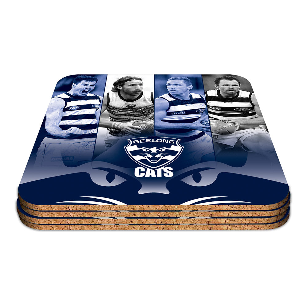 Geelong Set Of 4 Player Coaster The AFL Store
